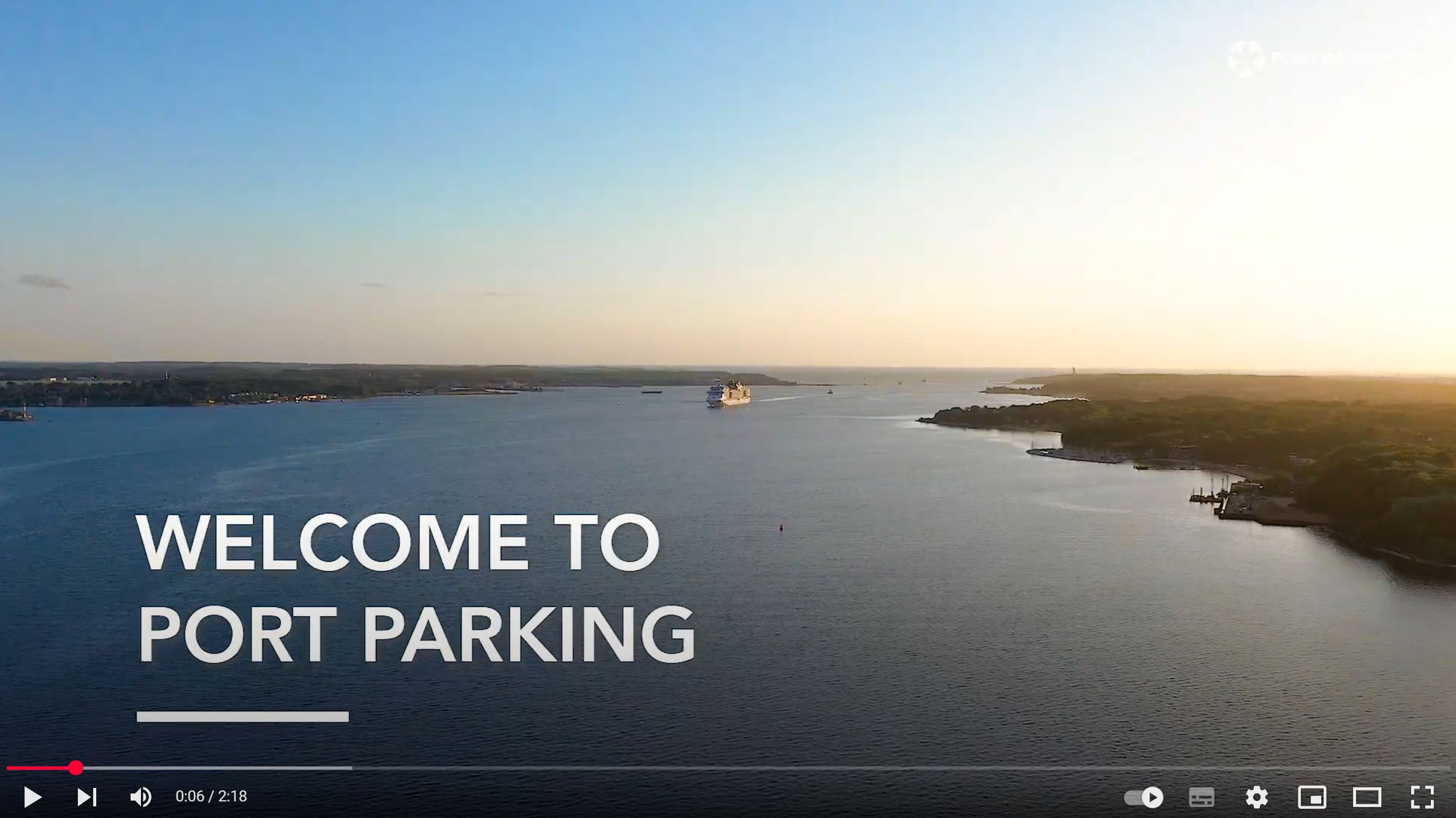 Here you can see a screenshot from the beginning of the film about the Port Parking offer.